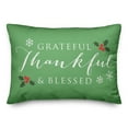 thumbnail image 2 of Creative Products Light Green Grateful Thankful Blessed 20 x 14 Spun Poly Pillow, 2 of 3