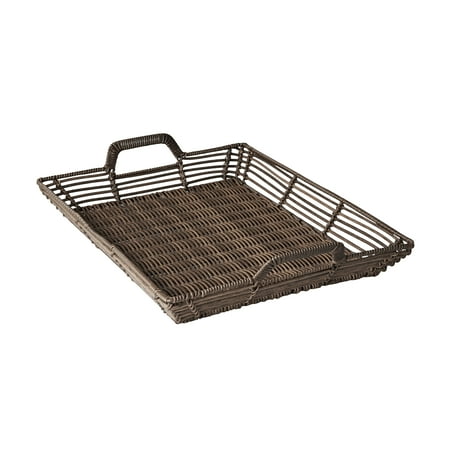 Better Homes & Gardens Woven Rattan Serving Tray with Handles