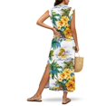 thumbnail image 4 of KUIFORTI Hawaii Matching Couple Outfits for Romantic Date Tropical Hibiscus Summer Husband and Wife Clothing Loose Swing Sundresses with Pockets Washable Fashionable, 4 of 7