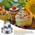 thumbnail image 3 of Yantan 8 Pcs 4.1 Inch Muffin Tart Rings Double Tart Ring Stainless Steel Round Ring Mold Cooking, 3 of 8