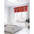 thumbnail image 3 of Christmas Elk Valances for Windows, Rustic Xmas Deer with Bird Leaf Snowflakes Red Light Filtering Window Treatment Valances, Rod Pocket Small Curtains for Kitchen/Bathroom, 60"x18", 3 of 9