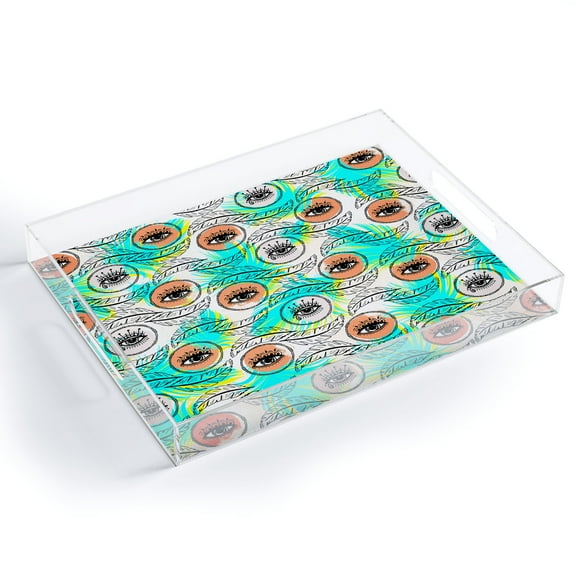 Society6 Marta Barragan Camarasa Pattern boho eyes Medium Acrylic Tray