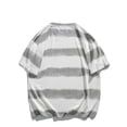 thumbnail image 2 of Jalioing Men's Summer Casual Striped T Shirt Cotton Crew Neck Short Sleeve Tee Shirt Fashion Loose Tops M-5XL, 2 of 4