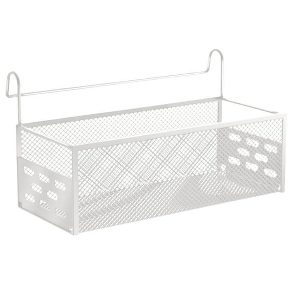 Bedside Storage Basket Iron Hanging Organizer Bed Head Caddy Shelf For Books Tablet Phone Dormitory Apartment Space Saving Utility Basket