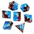 thumbnail image 3 of 7 piezas de dados poliédricos D8 D10 D12 D20 juego de para barra de tablero de rojo Zulema  Dados poliédricos, 3 of 7