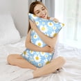 thumbnail image 3 of KLL Daisies Flowers Pattern Silk Pillowcase for Hair and Skin Standard Size 20"X 30" Soft Breathable Pillow Covers for Sleeping, 3 of 6