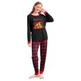 thumbnail image 2 of Hirigin Family Matching Christmas Pajama Set, Reindeer Print Long Sleeve Tops Plaid Elastic Waist Pants for Fall Winter, 2 of 4