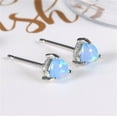 thumbnail image 4 of Joyas Pendientes Pendientes de moda redondos blancos Pendientes de ópalo con piedra natural Pendientes de ópalo, 4 of 5