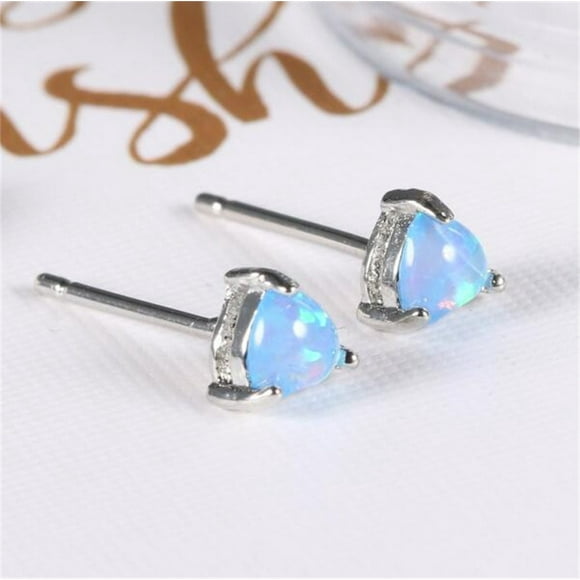 Hearth & Gear Opal Earrings Round Opal White Stone Hand Jewelry Fashion Jewelry Earrings Earrings Pack Studs And Hoops Initial Earrings Elegant Earrings Earrings for Women Dangling Hoops Fashion