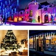 thumbnail image 4 of Deago Christmas Lights Outdoor, Meteor Shower Lights 20 inch 8 Tube 288 LED Snow Falling Icicle Cascading Lights for Xmas Tree Halloween Decoration Wedding Party, Cool White, 4 of 8