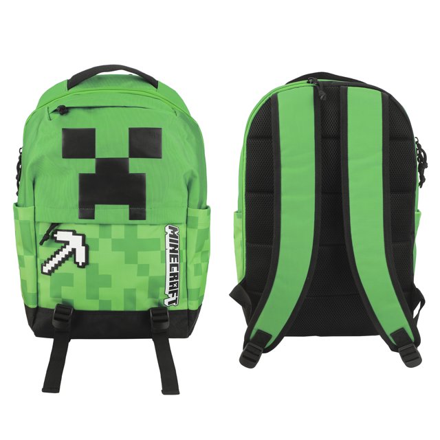 Minecraft Sac à Dos Vert Creeper & Pickax 17,5 Pouces