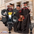 thumbnail image 3 of PMU Gradburst Balloon Weight Centerpiece 15 Inch with Die-Cut Metallic Black Grad Caps Pkg/12, 3 of 6
