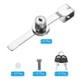 thumbnail image 3 of Uxcell Sliding Glass Door Lock, 6 Pcs Keyed Alike Showcase Lock No Drill Glass Door Lock Large Size, Silver Tone, 3 of 6
