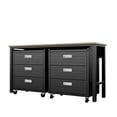 thumbnail image 3 of Manhattan Comfort Fortress 3-Piece Wood Garage Cabinet Set 6.0 in Charcoal, 3 of 11