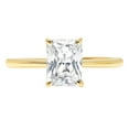 thumbnail image 5 of 2.5 ct Radiant Cut Real Genuine Natural Diamond VS1-VS2 G-H 18K Yellow Gold Solitaire Promise Wedding Statement Engagement Designer Ring size 7, 5 of 7