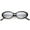Black / Clear Tinted, variant on True Vintage Cat Eye Color Tinted Lens Oval Sunglasses 51mm (Tortoise / Blue)
