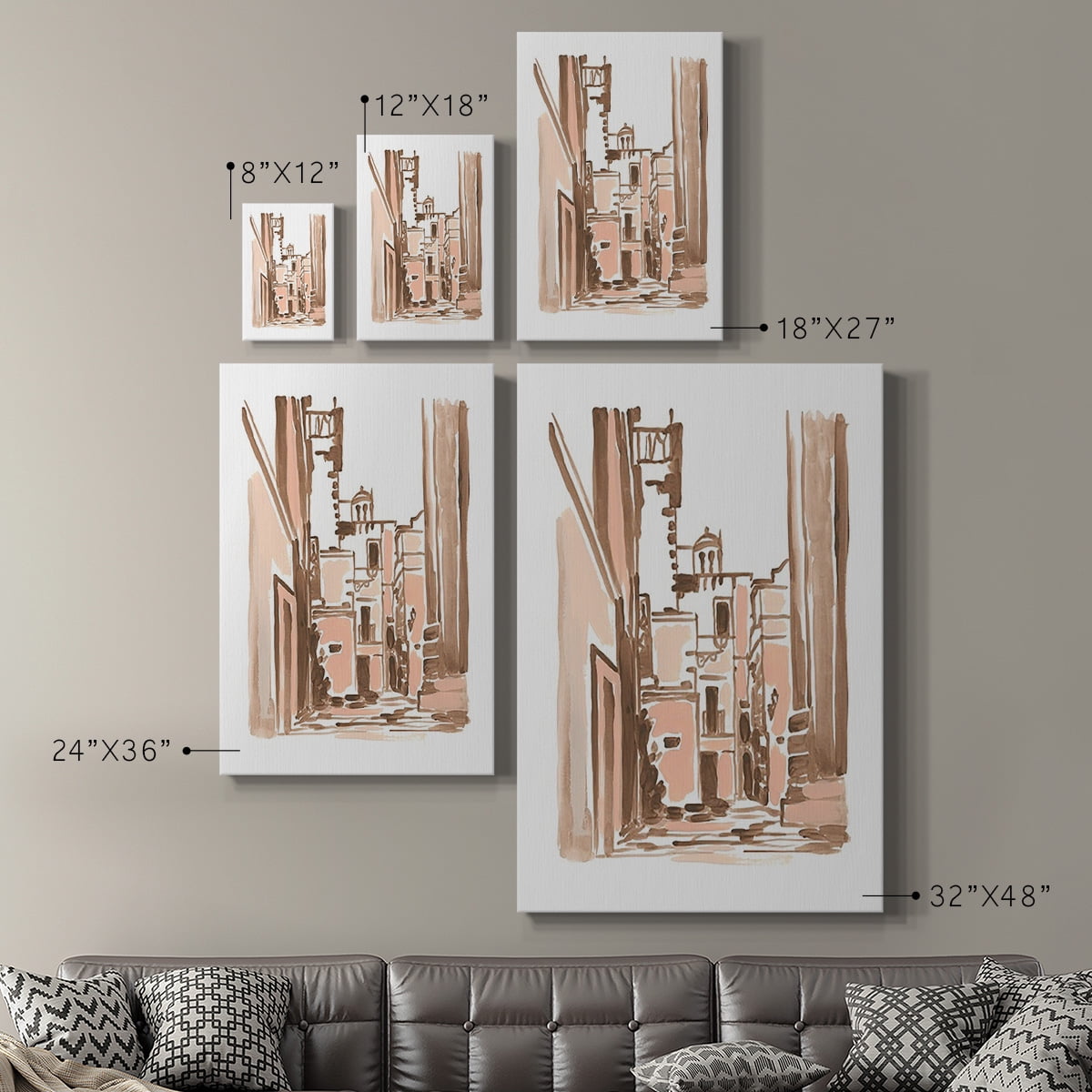 Blush Architecture Study II Premium Gallery Wrapped Canvas - Ready to Hang