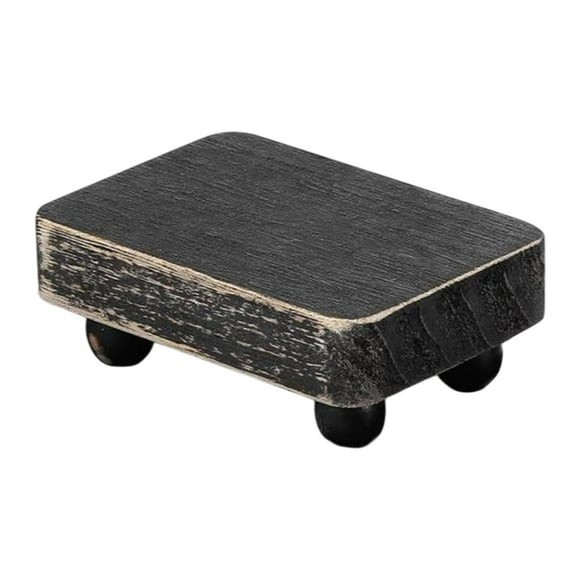 Soporte de exhibición de adornos, soporte de madera para macetas, decoración del hogar, taburete para plantas, tallado de madera 10cmx7cm