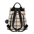 thumbnail image 2 of FORMRS Women's Travel Backpack Purse Anti-Theft Hidden Pockets Casual Shoulder Bag, Cream Plaid, 2 of 7