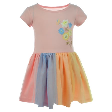 

Carter s Girls Rainbow Dress - peach multi 3t (Toddler)