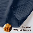thumbnail image 4 of Native Fab Waffle Kitchen Hand Towels 16x26 - 100% Cotton Absorbent Dishcloths Set of 4 - Navy Blue, 4 of 7