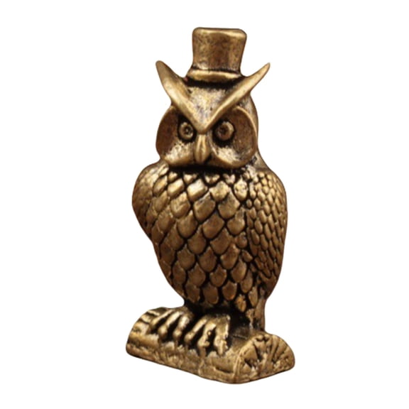 Brass Statues Figurines Retro Owl Statue Figurines Sculptures Tabletop Centerpieces Home Decors Collectibles