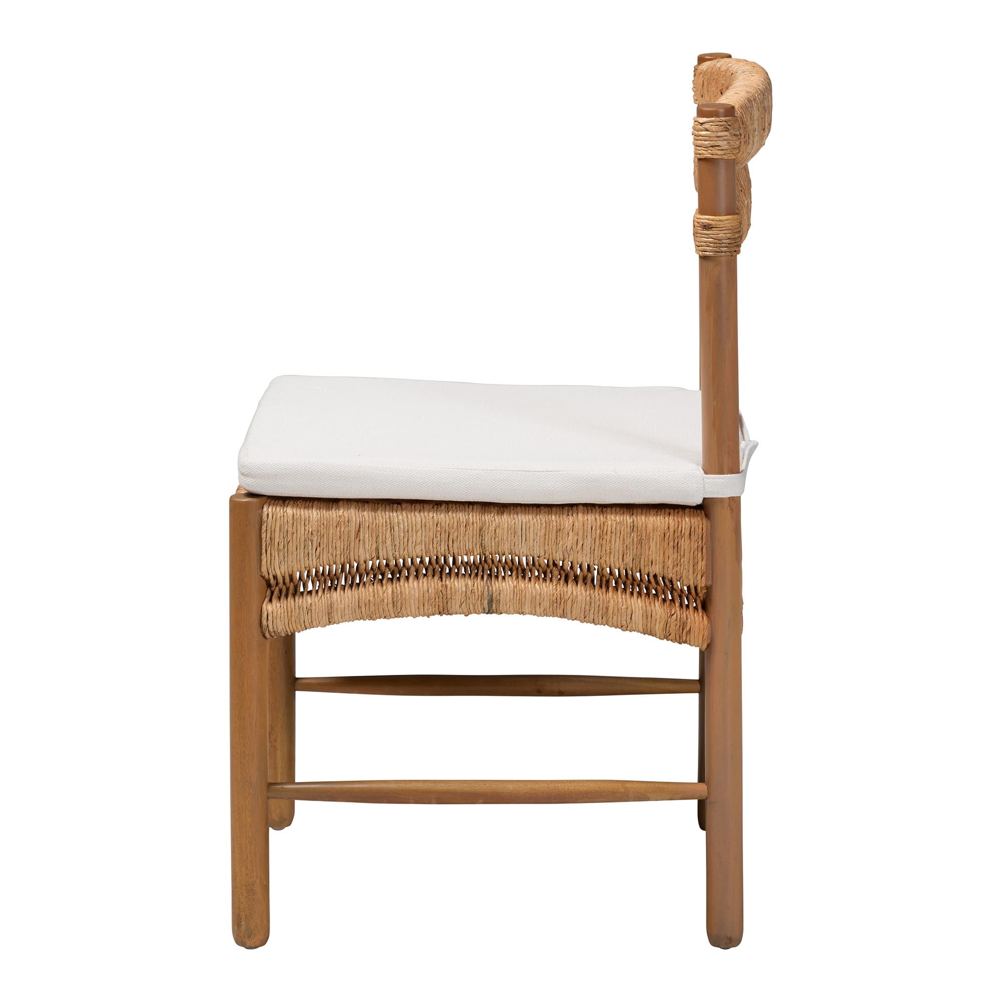 bali & pari Elvera Boho Dining Chair, 19.3" H Seat Height, Light Walnut