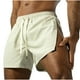 thumbnail image 3 of pstuiky Pantalones cortos para hombre, Pantalones cortos de moda para hombre, de color liso, con cremallera de doble cara y cintura elástica sin bolsillo. Pantalones cortos cargo, 3 of 8