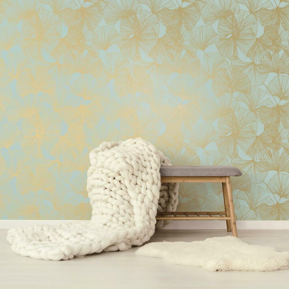 Ginkgo Leaves Peel and Stick Wallpaper