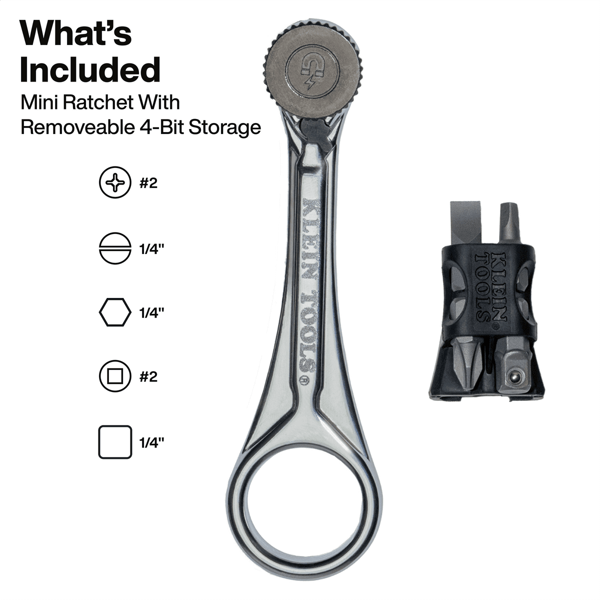 Klein Tools Slim-Profile Magnetic Mini Ratchet