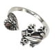 thumbnail image 5 of Anillos abiertos de rana plateada Jumpingount para mujeres y niñas Aleación de Zinc Ajustable 2Conjunto, 5 of 6