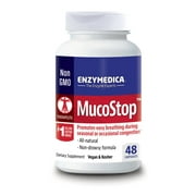 Enzymedica, MucoStop, Non-Drowsy Enzyme Supplement to Support Easy Breathing, Sinus and Mucus Relief, Vegan, 48 capsules (24 servings)