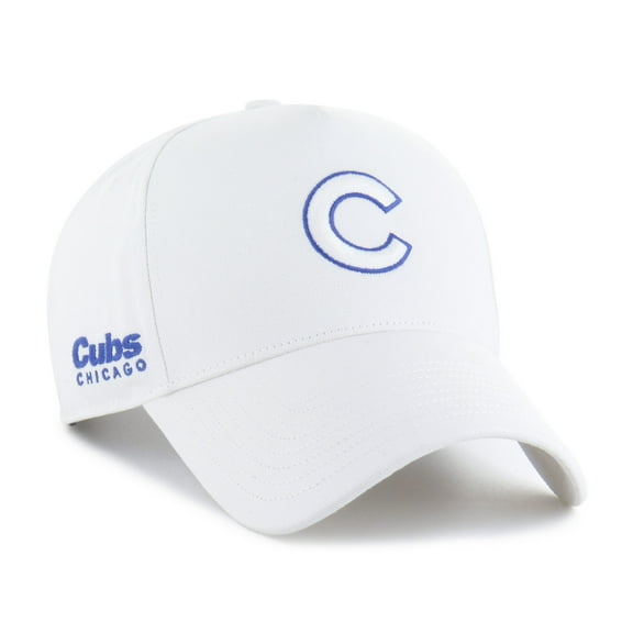 Men's '47 White Chicago Cubs Foundational Pinch Offside Adjustable Hat