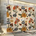 thumbnail image 2 of Vintage Mushroom Shower Curtain for Bathroom,72'' x 72'' Fabric Boho Flower Floral Shower Curtain 12 Hooks, 2 of 7
