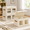 Beige-L(3-Pack), variant on Beige L(2-Pack) Large Collapsible Divided Fabric Clothes Storage Chest with Lids and Windows