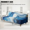thumbnail image 7 of Xoenoiee Blue Marble Print Stretch Armless Futon Cover, Soft Futon Slipcovers, Jacquard Futon Couch Cover Sofa Bed Covers with Elastic Bottom, Machine Washable, 7 of 7