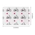 thumbnail image 3 of Non Slip Door Mat, Bike Pattern heart Fast Drying Bath Tub Mats, Absorbent Bathroom Rugs Entrance Welcome Mat, Bath MatS for Tub, Floor, Home, Kitchen, Hotel,16x24in, 3 of 6