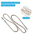 thumbnail image 2 of Uxcell Bow String Replacement with 2 Pcs Brass Nocks 1 Set of Silicone Finger Tab for Traditional Long Bow Recurve Bow String Black-Brown AMO 68", 2 of 7