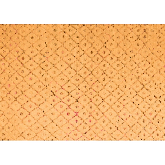 Ahgly Company Indoor Rectangle Solid Orange Modern Area Rugs, 5' x 8'