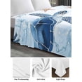 thumbnail image 6 of Blue Beach Coastal California King Size Flat Sheet, Wrinkleproof & Fadeproof Cooling Flat Bed Sheet Only, Coral Nautical Sea Turtle Breathable Soft Bedding Top Sheets 108 x 98 Inches, 6 of 8