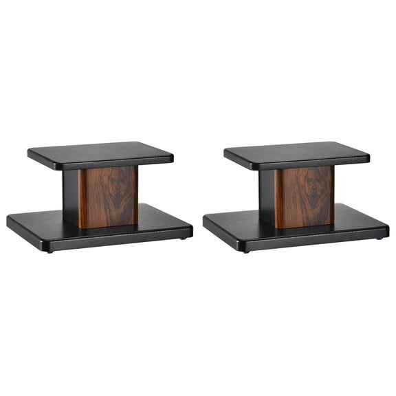 Uxcell Wood Speaker Stands, 2 Pack 5.9 Inch (15cm) Universal Speaker Stand Hollowed Stands Enhanced Audio Listening
