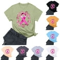 thumbnail image 2 of Frostluinai Women Breast Cancer Awareness Tshirt In October We Wear Pink Shirts Inspirational Short Sleeve Crew Neck T-Shirts, 2 of 4