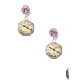 thumbnail image 2 of Delight Jewelry Silvertone Domed Music - Clarinet Pink Crystal Clip on Earrings, 2 of 5