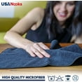 thumbnail image 3 of USANOOKS Microfiber Cleaning Cloth for Kitchen, Home & Automotive -Gray- Pack of 12 (12.5"x12.5"), 3 of 7