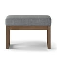 thumbnail image 3 of WyndenHall  Madison 26 inch Wide Contemporary Rectangle Ottoman Bench Pebble Grey 27"W x 14.4"D x 18.4"H Foam,Faux Leather Faux Leather, 3 of 5