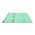 thumbnail image 2 of Ahgly Company Machine Washable Indoor Rectangle Solid Turquoise Blue Modern Area Rugs, 3' x 5', 2 of 4
