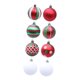 thumbnail image 4 of 8x Bolas Navideñas Adornos 6 cm Decoraciones Colgantes Adornos para Árbol de Navidad Rojo Verde, 4 of 9