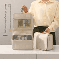thumbnail image 2 of Bolsa de aseo portátil de gran capacidad con gancho, bolsa de almacenamiento de maquillaje, bolsa de aseo colgante plegable multifuncional para hombres y mujeres, 2 of 5