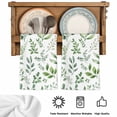 thumbnail image 5 of Eucalyptus Leaves Kitchen Towels Set of 2, Sage Green Watercolor Farmhouse Absorbent Dish Towels for Kitchen, Microfiber Hand Towel, Quick Drying Tea Towel for Cleaning Decorative Dishcloths, 5 of 7