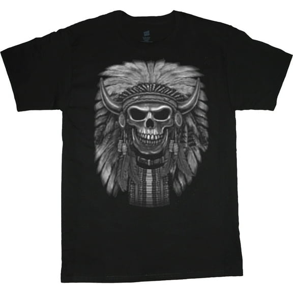 Mens Graphic Tees Aztec Skull T-shirt